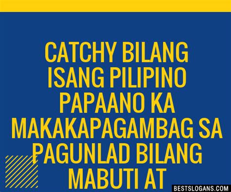 bilang isang pilipino papaano ka makapag-ambag slogan|List of Famous Filipino Brand Slogans .